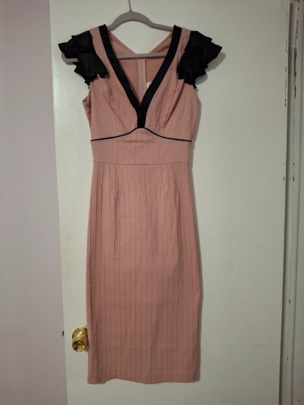 Stop Staring Pink and Black Pinup Dress Size L